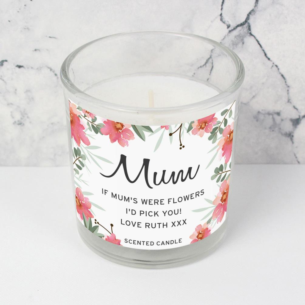 Personalised Floral Sentimental Scented Jar Candle Extra Image 3
